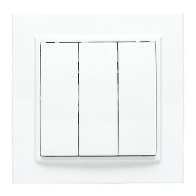 Минск Выключатель 3-клавишный СП,10А, белый EKF Basic