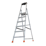 Стремянка 6 ступеней алюминиевая с большой полкой Safety