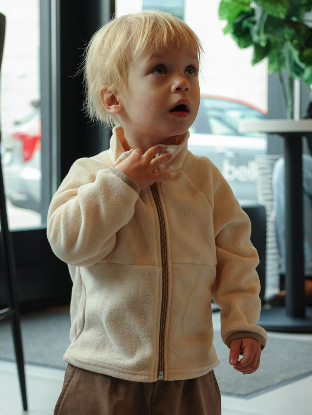 Флисовая куртка на молнии Mjölk Ivory