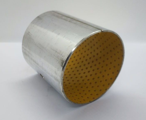 Металлополимерная разрезная свертная втулка SF-2 DX 80*85*100 / Скользящий подшипник / Стальная втулка с POM покрытием / для манипуляторов и спец. техники