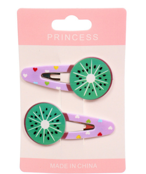 Заколка зажим тик-так  2 шт. киви (789-687)