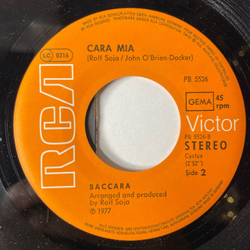 Винтажная виниловая пластинка 7 дюймов (маленькая пластинка) Baccara Yes Sir, I Can Boogie (Германия 1977)