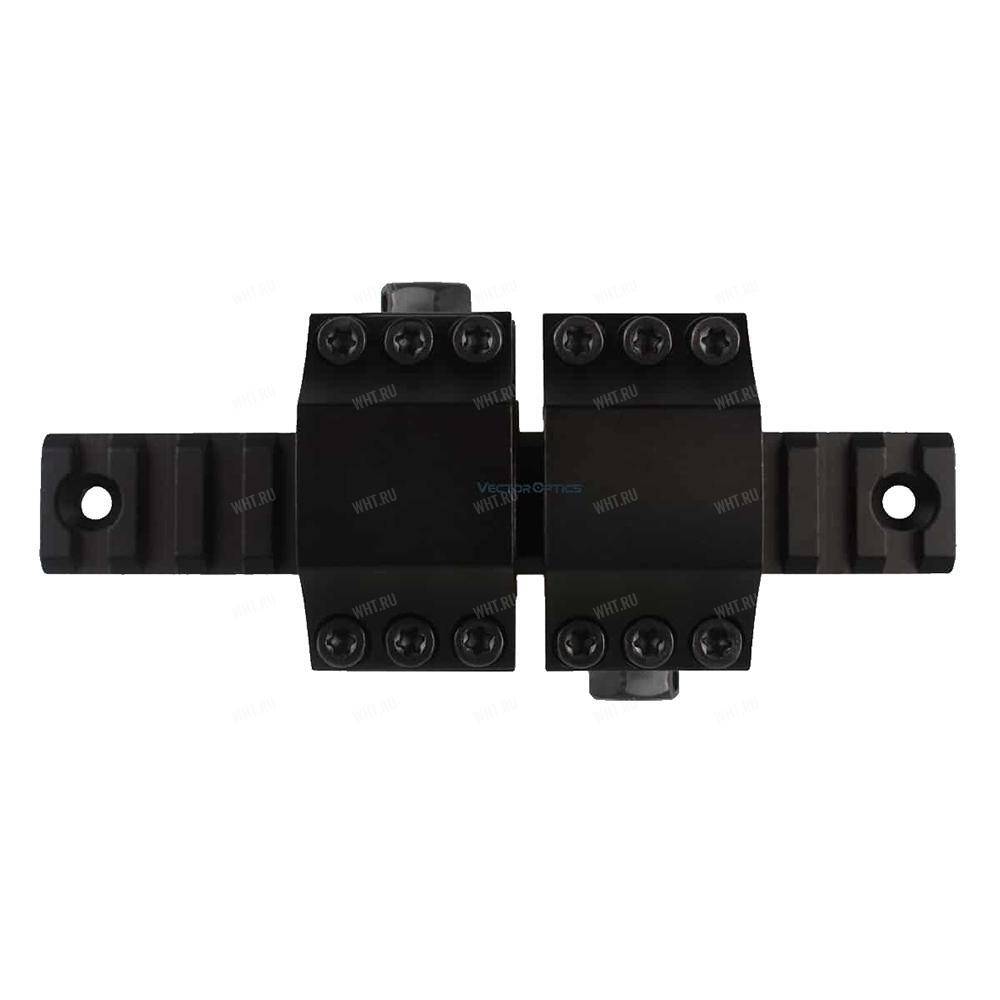 Кольца VECTOR X-Accu Low на базу Picatinny | Weaver, ø30 мм (6 винтов), BH=10,4 мм