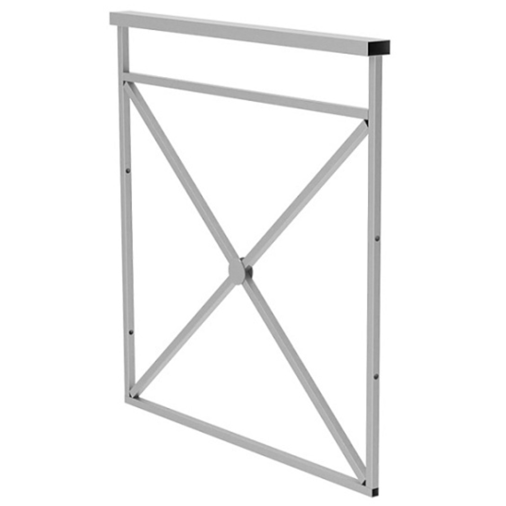 Пешеходное ограждение ПО-1 Крест тип 2 укороченное (секция + стойка), стойка 80х80 съемная, цинк