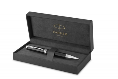 Шариковая ручка Parker "Ingenuity Black CT" стержень:M, цвет чернил: black, в подарочной упаковке.