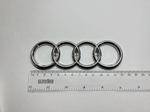 Audi (малый) / Логотип (шильдик, надпись, эмблема) "Audi" 13см для крышки багажника / решетки радиатора / капота (1 шт.)