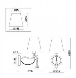 Бра Freya Madeline FR2019WL-01BS