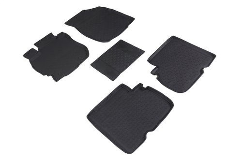 Резиновые коврики с высоким бортом для Nissan Almera III (G15) 2013-2018 Seintex.84088