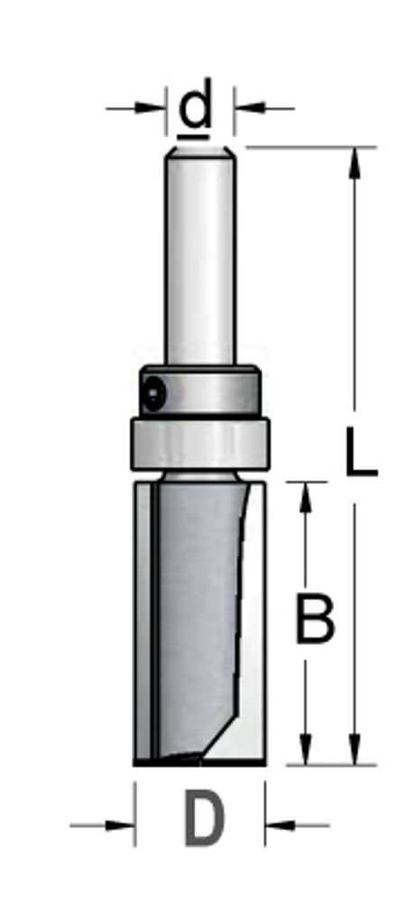 Фреза D26 B25 Z2 копир верхний подшипник хвостовик 8_S PF42605