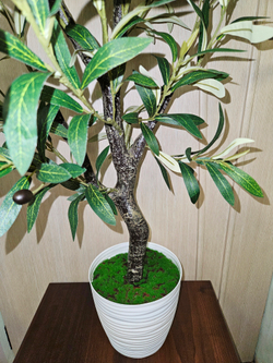 Искусственное оливковое дерево 120см в кашпо