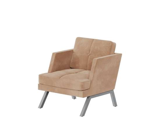 Алдо Кресло с декором из пуговиц ALDB-01L Timless 020/Металл Серый 790*875*890