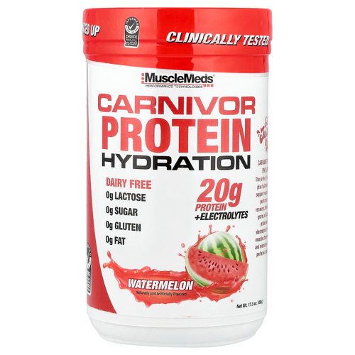 MuscleMeds, Carnivor Protein Hydration, протеин, арбуз, 496 г (17,5 унции)