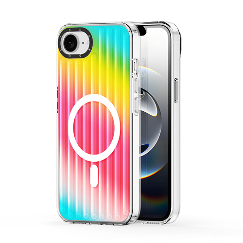 Усиленный прозрачный чехол (Gradient Rainbow) с поддержкой MagSafe от Dux Ducis для iPhone 16e, серия Zest Series Case