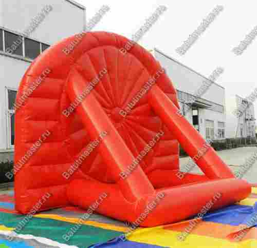 Надувной дартс «Оранжевое солнце» на подкачке, диаметр 4 м, размер 4×2,5×4 м