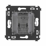 Розетка TV оконечная в стену, "Avanti", "Закаленная сталь"