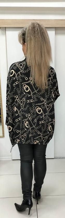 Туника-блузон с красивым изображением цепей + подвеска