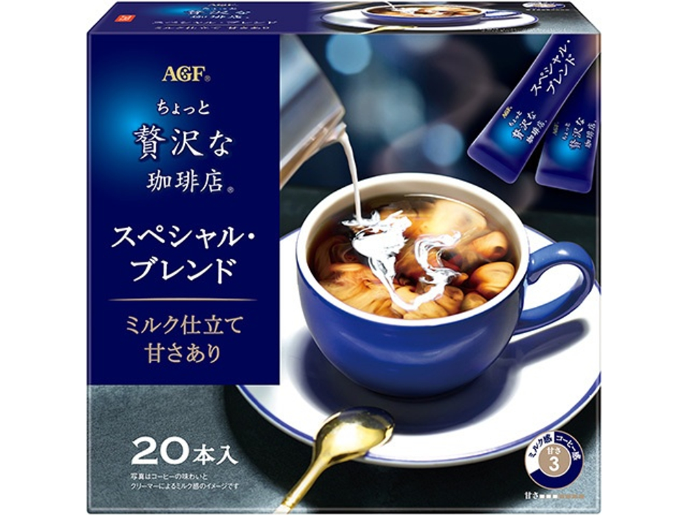Кофе растворимый AGF Роскошная кофейня особая смесь, в стиках, 20x6,3 г