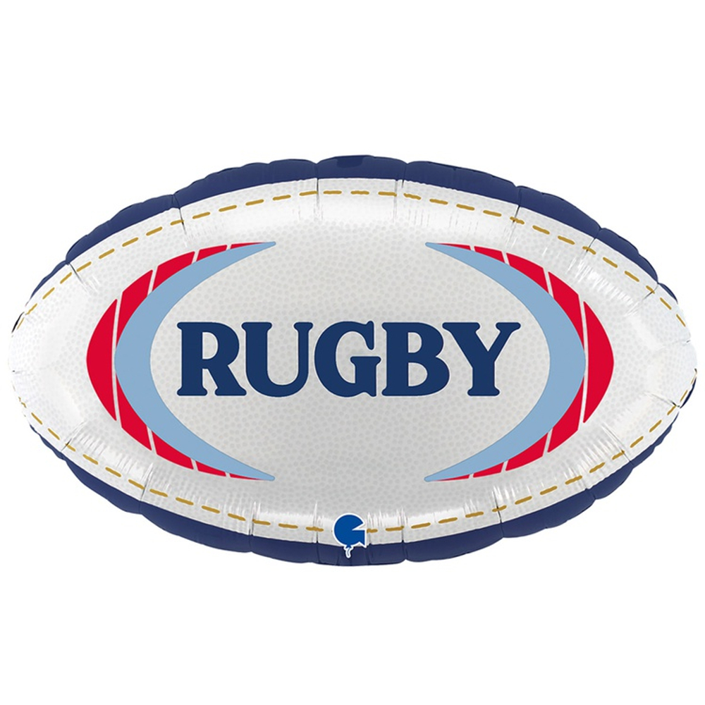 Шар Фольгированный Регбийный мяч (Белый)