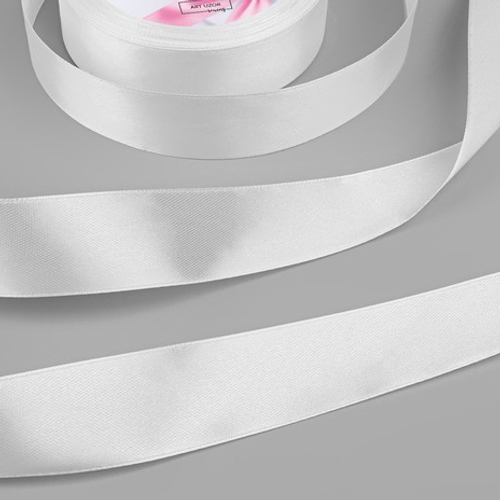 Лента атласная / 25 мм / цвет: белый