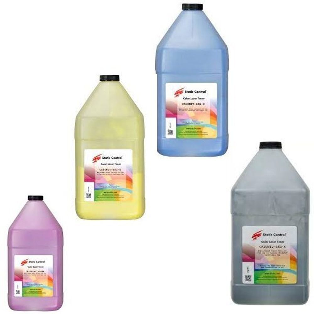 Комплект тонера OKIUNIV-1KG-CMYK для OKI C610, C810, C9650, Pro9541 (по 1кг, 4 цвета) Static Control