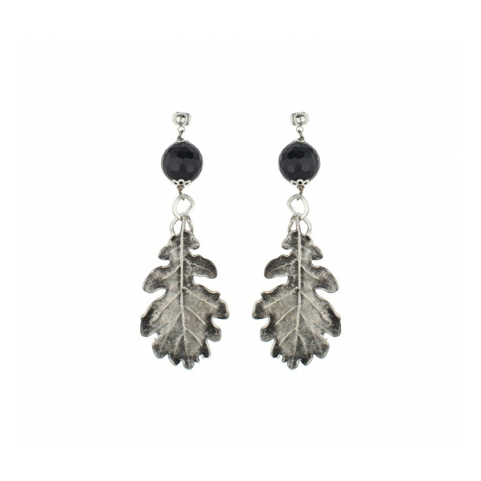 Серьги листья Ester Bijoux Дуб OR912-S BW