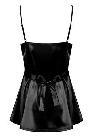 Комплект Satinia Babydoll Black Obsessive