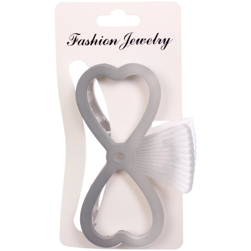 Заколка-краб для волос «Мон Ляруш», бантик, микс 6 цветов, 9,5см (Блистер)