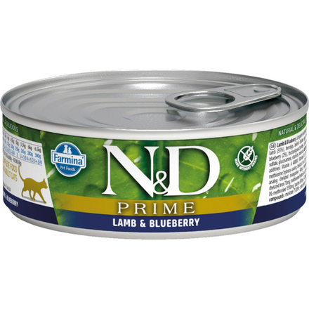 Консервы FARMINAN&D Prime для кошек с ягненком и черникой - 70 гр