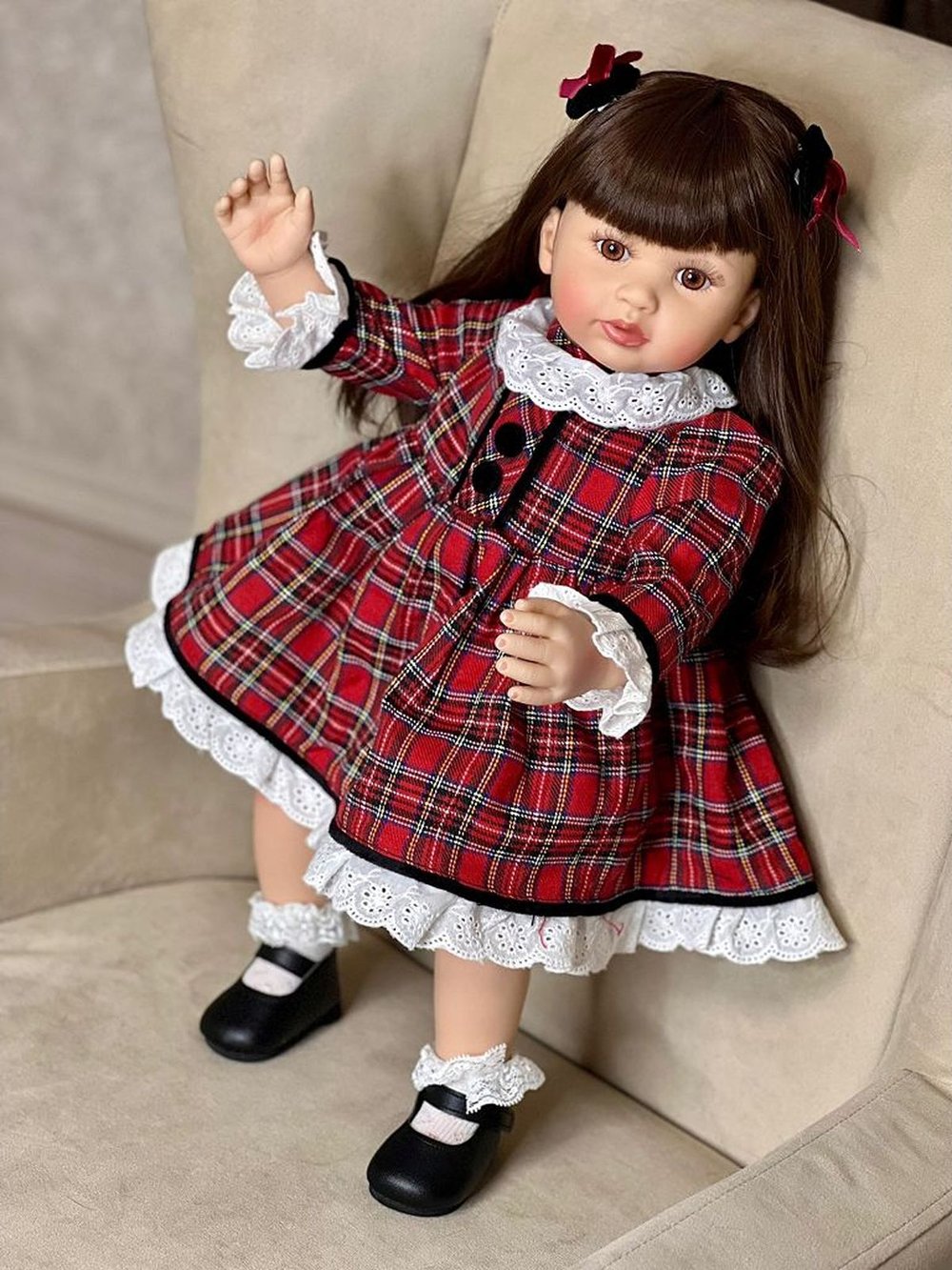 Кукла Реборн мягконабивная 60см в пакете (FA-008)