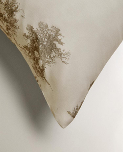 ZARA HOME НАВОЛОЧКА С ПРИНТОМ, СЕРЫЙ/БЕЖЕВЫЙ