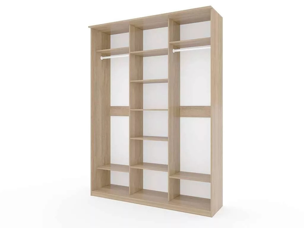 Шкаф купе Модерн 1776х600 3-х дверный 3-х секционный фотопечать №4 ясень