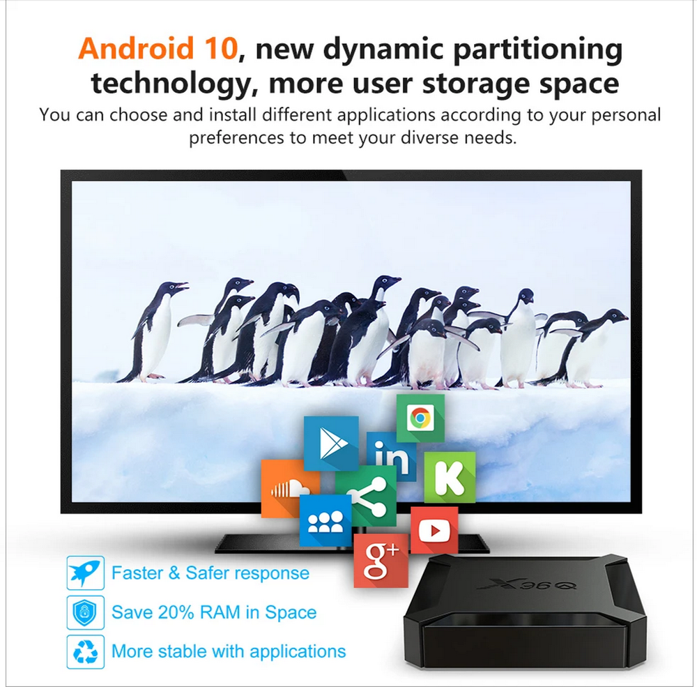 Смарт приставка Smart TV Box X96Qmini (Android 4+32Гб)