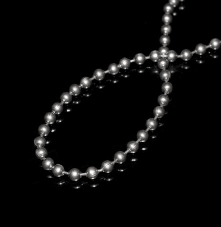 Цепь управления металлическая 4,5х6 мм для рулонных и римских штор, цвет хром матовый