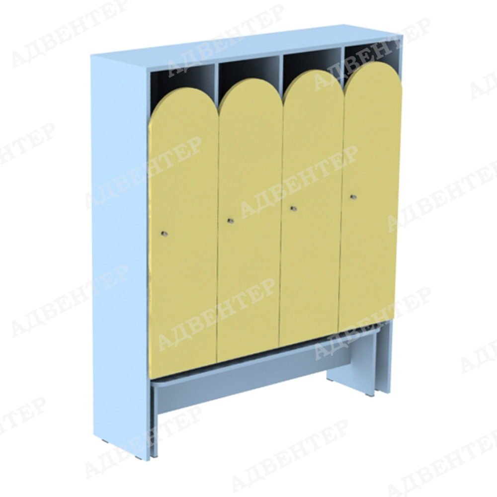 Шкаф детский для одежды 4 СЕКЦИИ