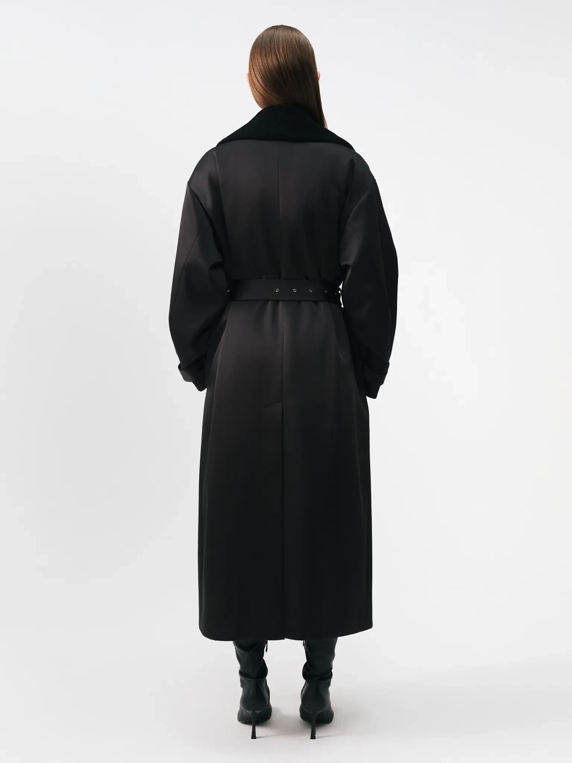 Тренч черный OLA OLA