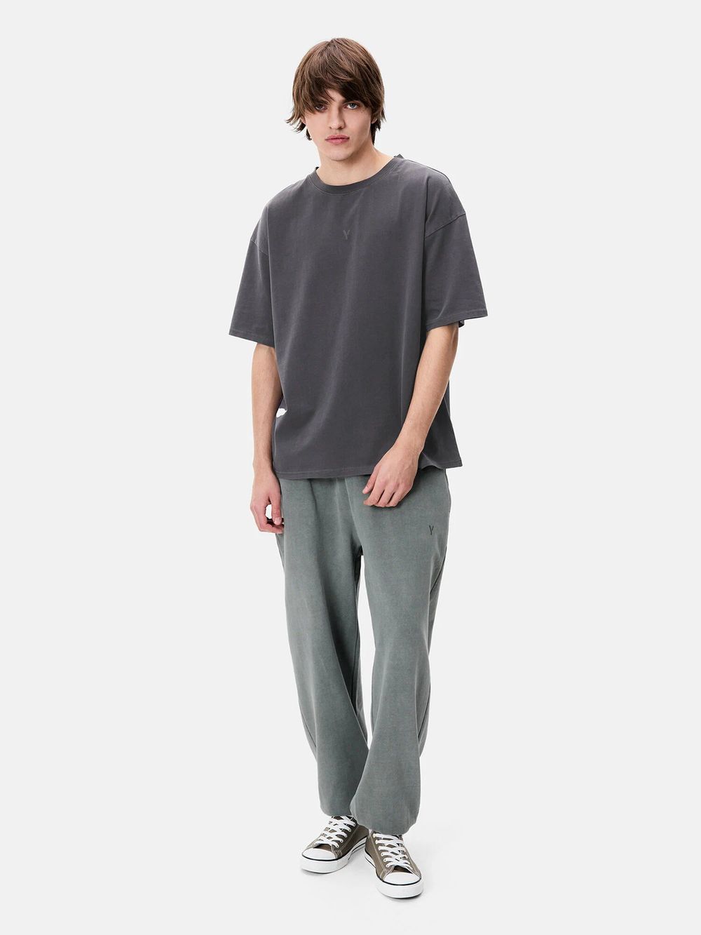 Брюки Яндекс джоггеры «Y» Garment Dyed оливковые