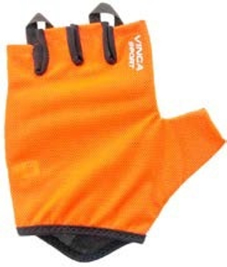 Перчатки велосипедные,   материал сетка, цвет оранжевый, гелевые вставки, размер XLVG 975 orange (XL