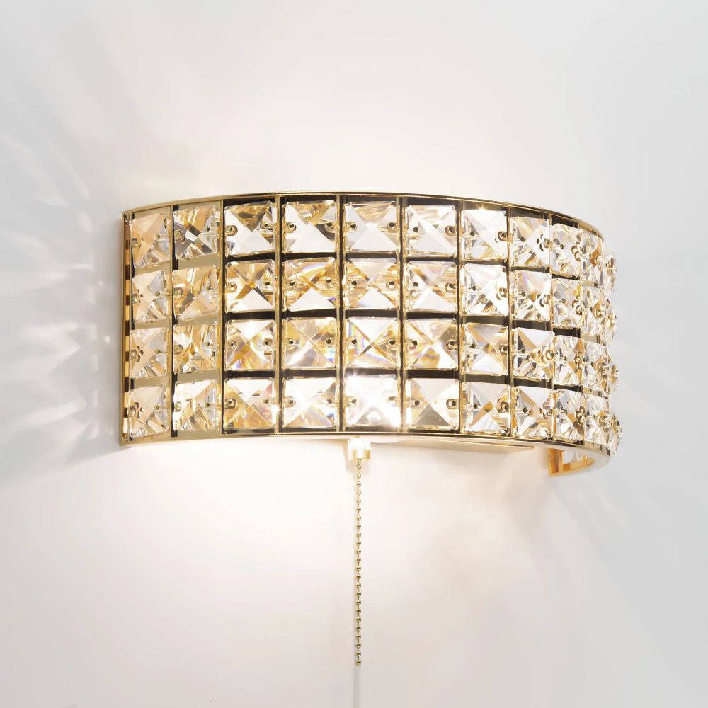 Citilux Портал CL324302 Бра хрустальное с выключателем Золото