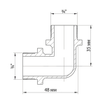 Уголок 3/4'' нар/нар с ограничением VRT® никель