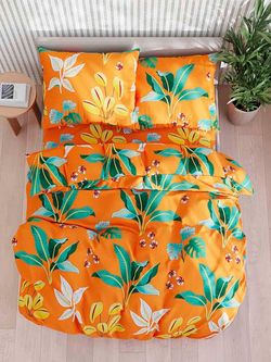 Наволочка комплект 2шт поплин Сказка "Тропики" 50x70 см на молнии