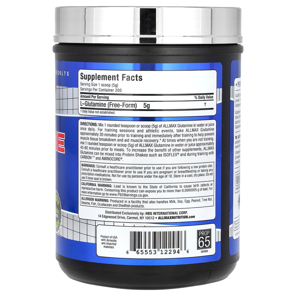 ALLMAX, Essentials, глутамин, 1000 г (2,2 фунта)