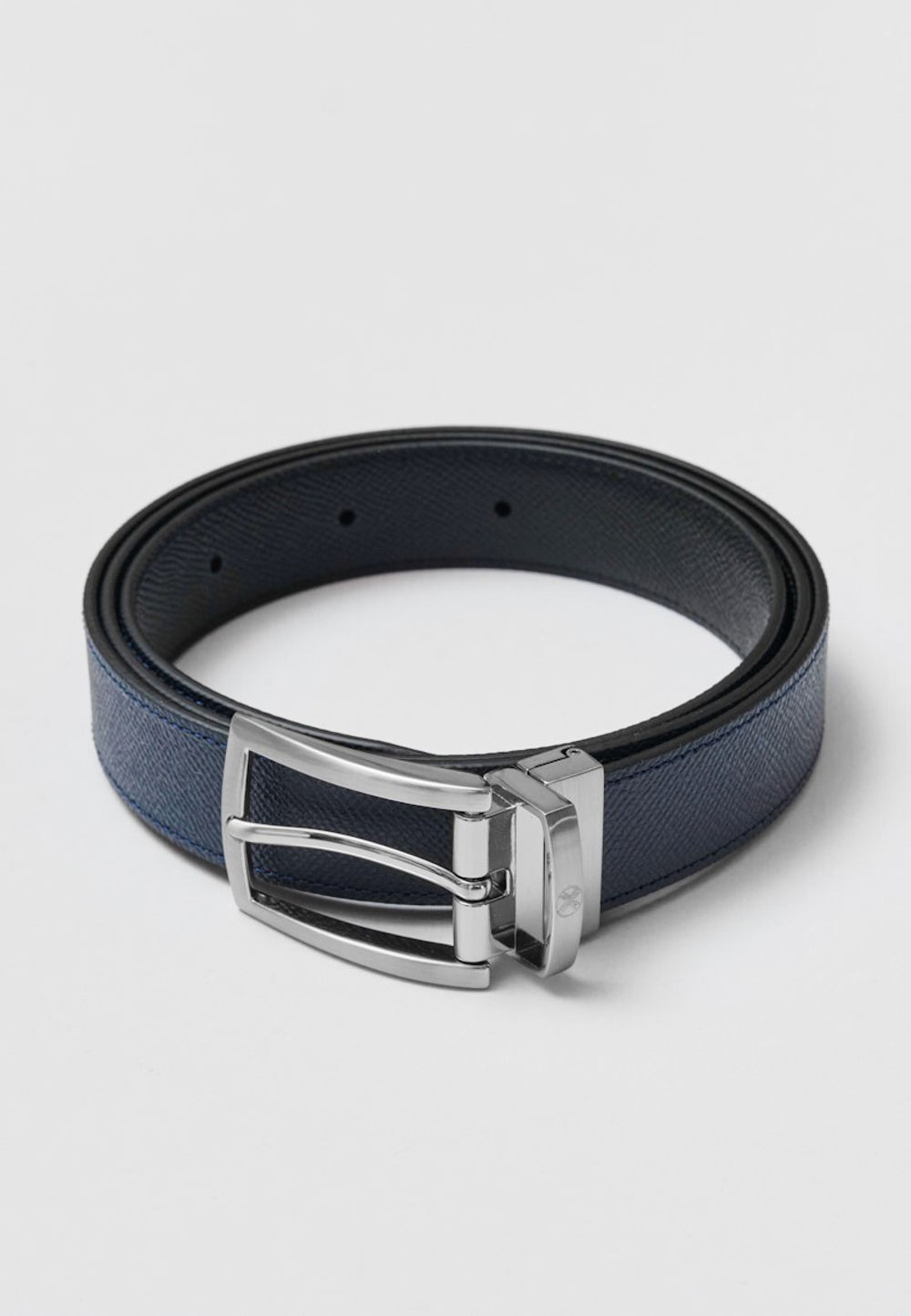 Кожаный ремень 30MM  Dark blue/Black