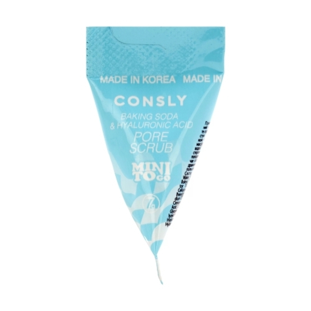 Скраб для лица с содой CONSLY Mini To Go Baking Soda & Hyaluronic Acid Pore Scrub 7 гр