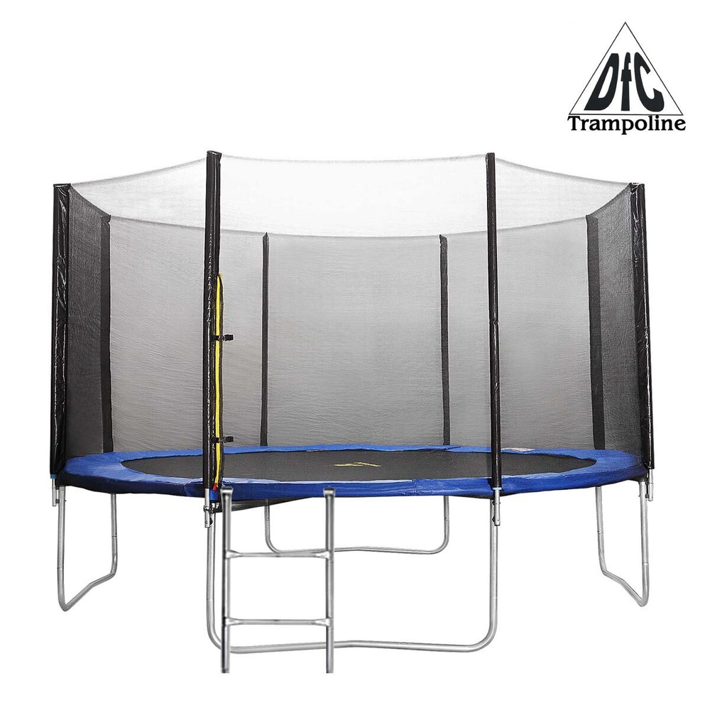 Батут dfc trampoline fitness 10 футов с сеткой + лестницей