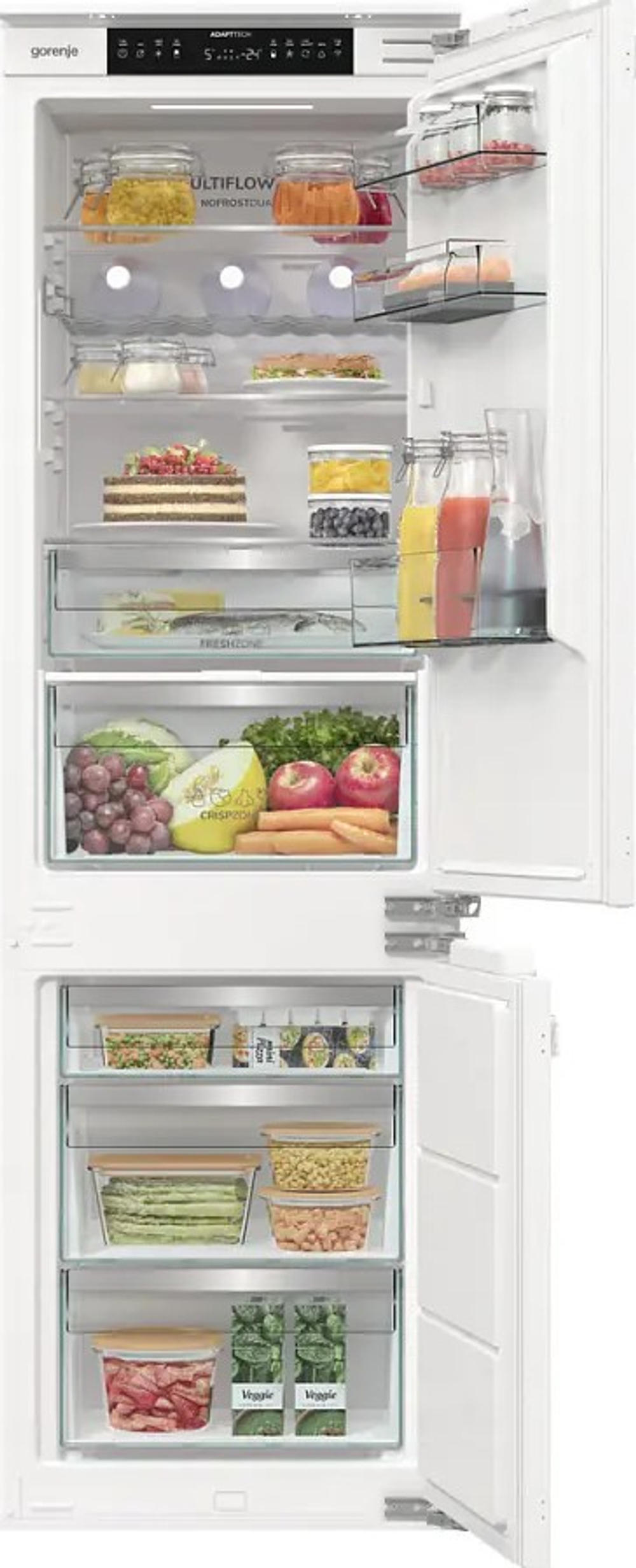 Встраиваемый двухкамерный холодильник Gorenje NRKI517162WF