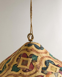 ZARA HOME БУМАЖНОЕ ЕЛОЧНОЕ ИГРУШКА В ФОРМЕ РОМБА, ЭКРЮ