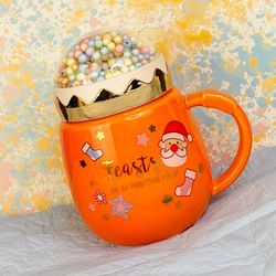 Lenardi 315-005 Детская кружка 470мл с крышкой НОВЫЙ ГОД в под.уп. (х48)Фарфор