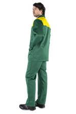 Костюм Стандарт (тк.Смесовая,210) брюки, зеленый/желтый