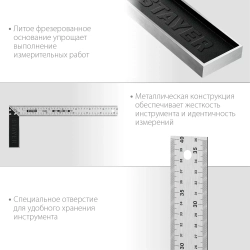 Столярный угольник STAYER Stabil 400 мм с нержавеющим полотном 3431-40_z02