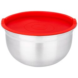 НАБОР МИСОК AGNESS С КРЫШКАМИ, ПРОТИВОСКОЛЬЗЯЩЕЕ ДНО, 6 ПР,1,3/2,6/4 Л. D=18/22/26 CM